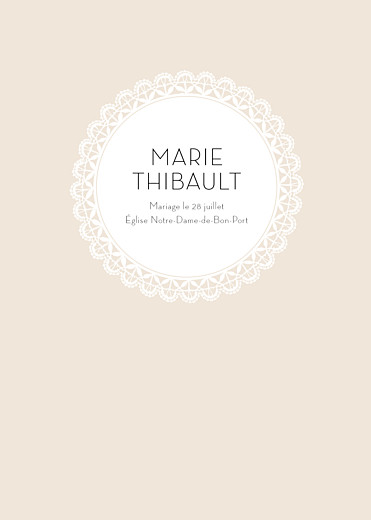 Livret de messe mariage Boudoir dentelle beige blanc Livret de messe mariage Boudoir dentelle beige blanc