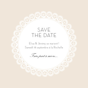 Save the Date Boudoir dentelle photo beige blanc Save the Date Boudoir dentelle photo beige blanc