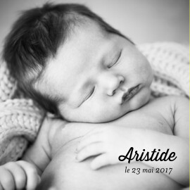 Faire-part de naissance Double jeu blanc