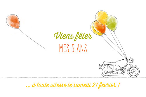 Carte d'anniversaire Moto photo orange & vert Carte d'anniversaire Moto photo orange & vert