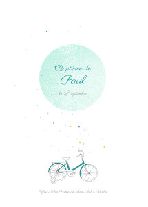 Couverture Livret de messe À bicyclette vert Couverture Livret de messe À bicyclette vert