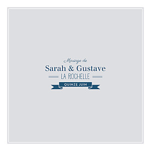 Faire-part de mariage Croisette gris Faire-part de mariage Croisette gris