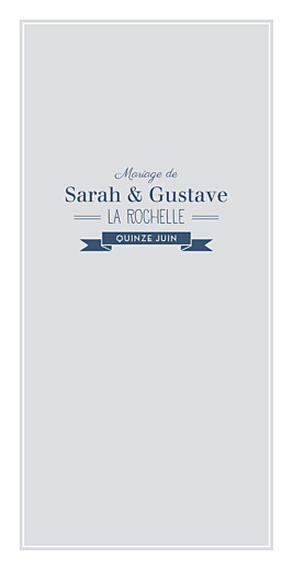 Menu de mariage Croisette gris Menu de mariage Croisette gris