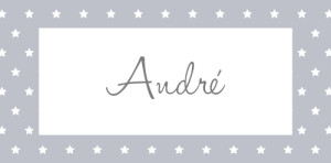 Marque-place Baptême Classique chic gris Marque-place Baptême Classique chic gris
