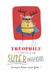 Carte d'anniversaire Super anniversaire rouge