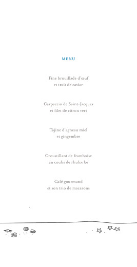 Menu de mariage Promesse sur le sable (4 pages) blanc - Page 3 Menu de mariage Promesse sur le sable (4 pages) blanc - Page 3