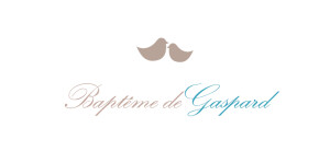 Etiquette perforée baptême Poétique bleu
