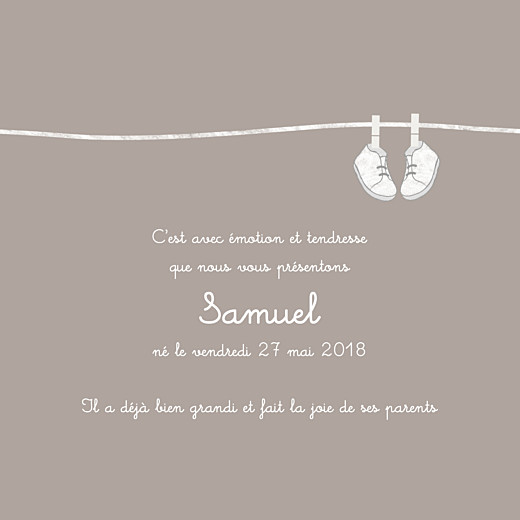Faire-part de naissance Linge peluche (triptyque) taupe - Page 2 Faire-part de naissance Linge peluche (triptyque) taupe - Page 2