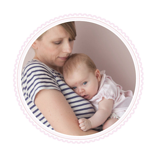 Faire-part de naissance Petit versailles (triptyque) rose Faire-part de naissance Petit versailles (triptyque) rose
