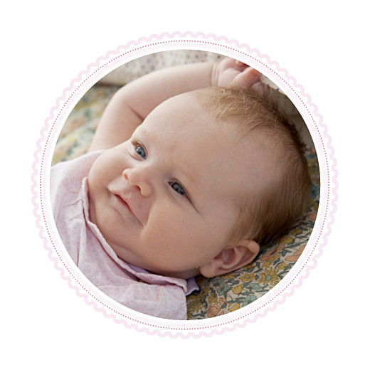 Faire-part de naissance Petit versailles (triptyque) rose Faire-part de naissance Petit versailles (triptyque) rose