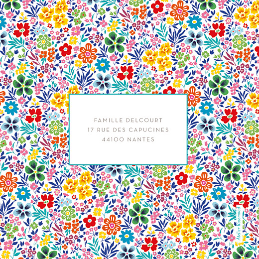 Faire-part de naissance Petit mille fleurs (triptyque) rouge & jaune - Page 3 Faire-part de naissance Petit mille fleurs (triptyque) rouge & jaune - Page 3