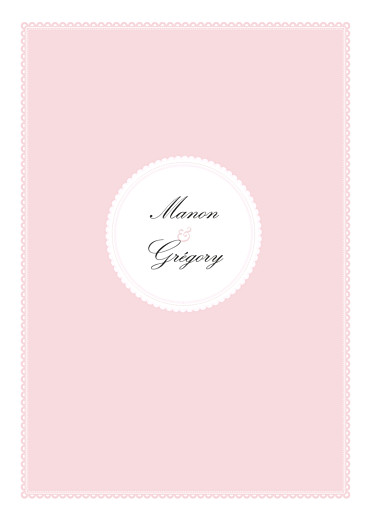 Livret de messe mariage Gourmand rose Livret de messe mariage Gourmand rose