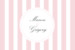 Marque-table mariage Gourmand rayé rose Marque-table mariage Gourmand rayé rose
