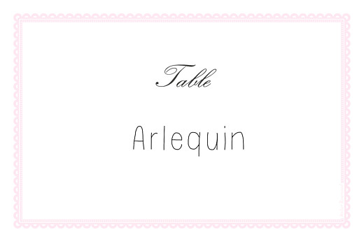 Marque-table mariage Gourmand raffiné rose Marque-table mariage Gourmand raffiné rose