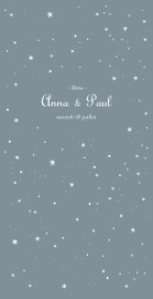 Menu de mariage Étoile (4 pages) gris bleu