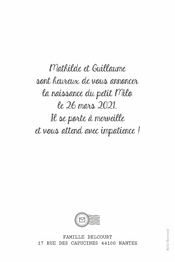 Faire-part de naissance Pictos ardoise noir Faire-part de naissance Pictos ardoise noir