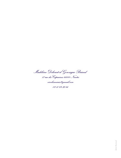 Faire-part de mariage Grand élégant blanc Faire-part de mariage Grand élégant blanc