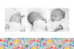 Faire-part de naissance Mille fleurs triplés (3 photos) jaune et rouge - Page 1