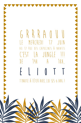 Carte d'anniversaire Jungle photo bleu & marron - Page 3 Carte d'anniversaire Jungle photo bleu & marron - Page 3
