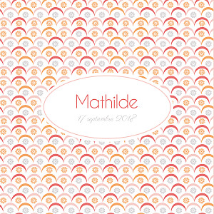 Faire-part de naissance Petit berlingot (triptyque) rose & corail Faire-part de naissance Petit berlingot (triptyque) rose & corail