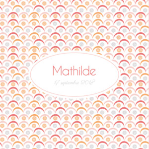 Faire-part de naissance Petit berlingot (triptyque) rose & corail Faire-part de naissance Petit berlingot (triptyque) rose & corail