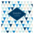 Faire-part de naissance Triangles photo carré bleu foncé Faire-part de naissance Triangles photo carré bleu foncé