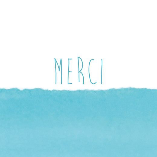 Carte de remerciement Petit papier bleu Carte de remerciement Petit papier bleu