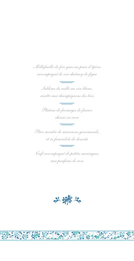 Menu de mariage Ruban liberty (4 pages) bleu - Page 3 Menu de mariage Ruban liberty (4 pages) bleu - Page 3