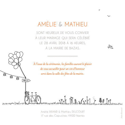 Faire-part de mariage Promesse champêtre blanc Faire-part de mariage Promesse champêtre blanc