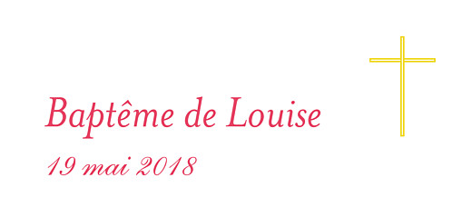 Etiquette perforée baptême Croix & colombes rose - Recto Etiquette perforée baptême Croix & colombes rose - Recto