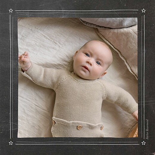 Faire-part de naissance Petite ardoise (triptyque) étoiles noir - Page 6 Faire-part de naissance Petite ardoise (triptyque) étoiles noir - Page 6
