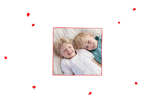 Faire-part de naissance Coquelicots (4 pages) rouge Faire-part de naissance Coquelicots (4 pages) rouge