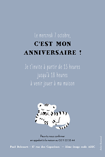 Carte D Anniversaire Bigre Un Tigre Rosemood