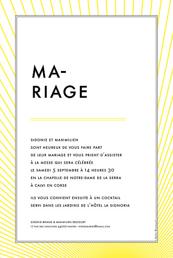 Faire-part de mariage Sunlight jaune - Page 2 Faire-part de mariage Sunlight jaune - Page 2