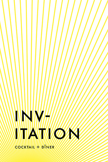 Carton d'invitation mariage Sunlight jaune Carton d'invitation mariage Sunlight jaune