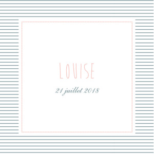 Faire-part de naissance Petit fjord (triptyque) bleu & rose Faire-part de naissance Petit fjord (triptyque) bleu & rose
