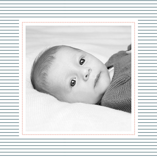 Faire-part de naissance Petit fjord (triptyque) bleu & rose Faire-part de naissance Petit fjord (triptyque) bleu & rose
