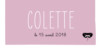 Marque-place Baptême Coquette rose Marque-place Baptême Coquette rose