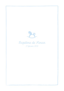 Couverture Livret de messe Petit cheval bleu clair