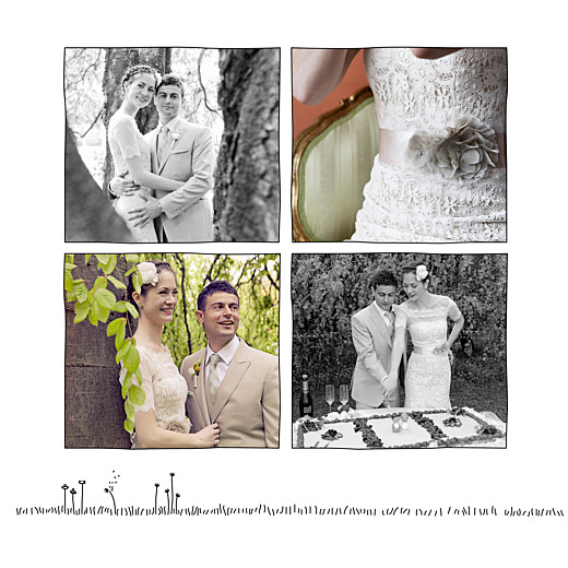 Carte de remerciement mariage Promesse champêtre (5 photos) blanc - Page 2