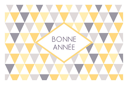 Carte de voeux Petits triangles photo jaune violet Carte de voeux Petits triangles photo jaune violet