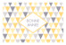 Carte de voeux Petits triangles photo jaune violet - Page 1 Carte de voeux Petits triangles photo jaune violet - Page 1