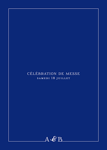 Livret de messe mariage Classique liseré bleu Livret de messe mariage Classique liseré bleu