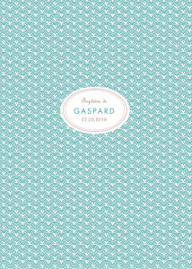 Livret de messe Pattern écusson turquoise Livret de messe Pattern écusson turquoise