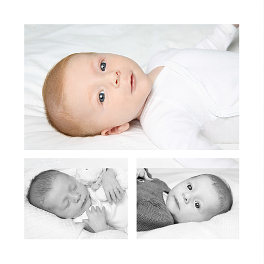 Faire-part de naissance Lovely girl 3 photos blanc - Page 2