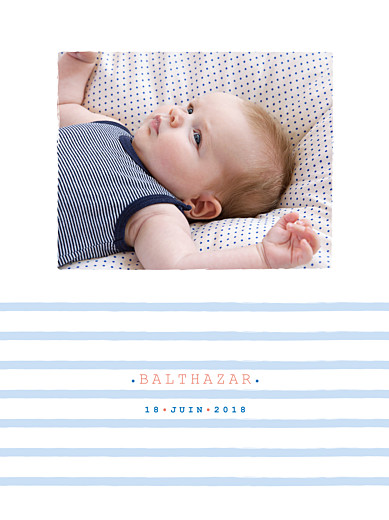 Affichette Marinière photo bleu - Recto Affichette Marinière photo bleu - Recto