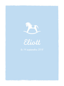 Affiche Petit cheval bleu clair Affiche Petit cheval bleu clair