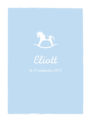 Affiche Petit cheval bleu clair - Recto Affiche Petit cheval bleu clair - Recto