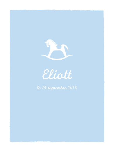 Affiche Petit cheval bleu clair - Vue 2 Affiche Petit cheval bleu clair - Vue 2