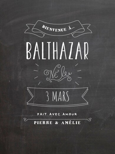 Affiche Ardoise noir - Vue 2 Affiche Ardoise noir - Vue 2